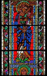 Ventana w202 que representa a Santa Attale