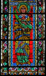 Ventana w202 que representa a Santa Roswind
