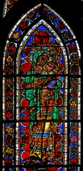 Ventana w202 que representa a la Virgen y el Niño