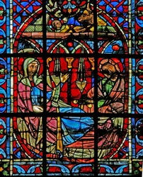 Ventana w203 que representa la Natividad
