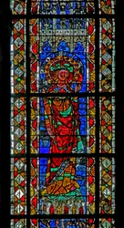 Ventana w204 que representa a Santa Posia