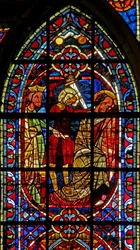 Ventana w204 que representa la muerte de San Pablo