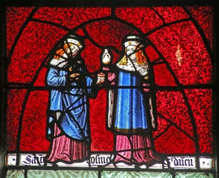 Ventana w22 que representa a San Cosme y San Damián