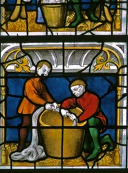 Ventana w25 que representa a un pañero trabajando en la ventana de los Pañeros