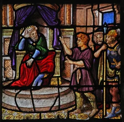 Escena de la historia de José: ante el faraón