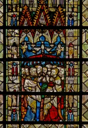 Ventana w36 que representa Pentecostés