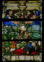 Ventana w6 que representa la Escalera de Jacob