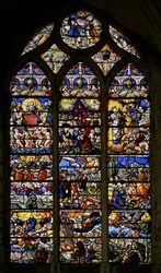 Ventana w7 que representa el Libro del Apocalipsis de San Juan