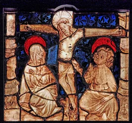 Ventana w7 con la Crucifixión, de la Iglesia de Betton, Bretaña