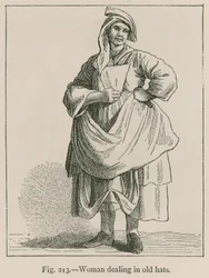 Mujer que Vende Sombreros Viejos