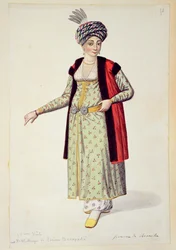 Mujer de Rumelia, período otomano, tercer cuarto del siglo XVIII