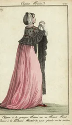 Mujer con vestido estilo sacerdotisa