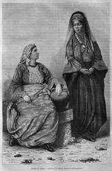 Mujeres de Trípoli, de La Syrie daujourdhui. Voyages dans la Phenicie, le Liban et la Judee. 1875-1880 de Louis Charles Emile Lortet, 1884
