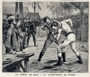 Campeonato Mundial: pelea de boxeo entre Jim Corbett y Bob Fitzsimmons en Carson, Nevada, Estados Unidos: En 