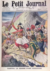 Yanitza, la Juana de Arco albanesa, de Le Petit Journal, 28 de mayo de 1911