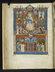 Yates Thompson MS 11 f.1v Estado ideal de Sainte Abbaye, de 