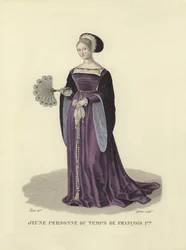 Joven dama de la época del rey Francisco I de Francia