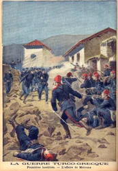 La Guerra Greco-Turca de 1897 (la Guerra de los Treinta Días) - Una de las primeras batallas en Tesalia