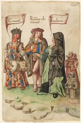 Un Cortesano de Pie Entre la Codicia y la Disimulación [fol. 14 recto]