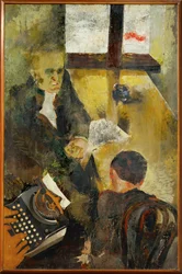 Interrogatorio (óleo sobre lienzo)