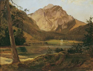 El frente Langbathsee con el Höllengebirge