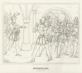Otelo, Acto II, Escena 3 (grabado)