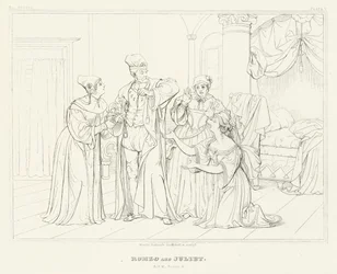 Romeo y Julieta, Acto III, Escena 5 (grabado)
