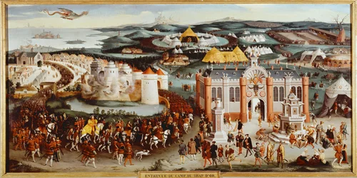 Encuentro de Francois I de Francia y Enrique VIII de Inglaterra en el Camp du Drap d