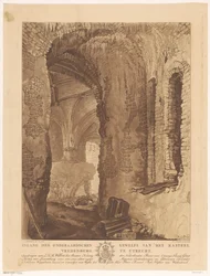 Vista de la bóveda subterránea del castillo de Vredenburg en Utrecht