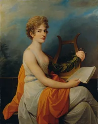 La cantante de ópera de la corte Theresia Saal como "Eva" en "Creation" de Joseph Haydn