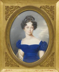Princesa Henrietta de Nassau-Weilburg (1797-1829), esposa del archiduque Carlos de Austria par Lieder, Friedrich Johan Gottlieb (1780-1859), - Acuarela, Gouache sobre cartón, 21,2x16 - Colección privada