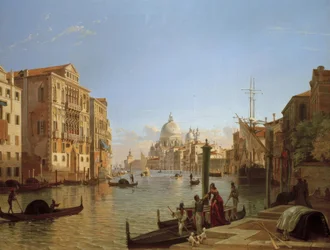 Gran Canal mit Palazzo Cavallo- Franchetti, Santa Maria d