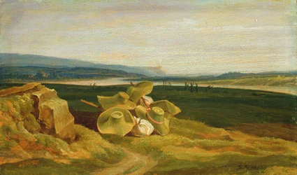 Paisaje con sombreros de sol, 1825