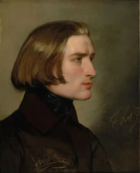 Retrato del compositor Franz Liszt 1811-1886, 1838