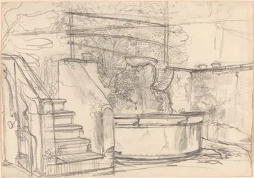 Esquina de un patio de jardín
