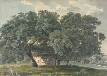 Paisaje Italiano con Árboles recto, 1815-21