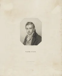 Retrato del novelista histórico y poeta Sir Walter Scott 1771-1832, ca 1825
