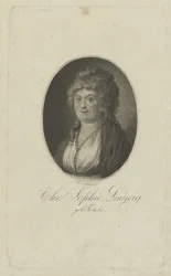 Retrato de la autora Christiane Sophie Ludwig, nacida Fritsche 1764-1815, c. 1810