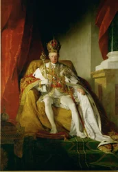 El emperador Francisco I con las vestiduras de coronación del Imperio austríaco ...