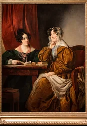 Retrato de la baronesa Henriette von Pereira - Armstein con su hija Flora