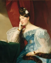 Retrato de Julie von Woyna, nee Freiin von Krieg-Hochfelden, más tarde Benedek (1811-1895), por Amerling, Friedrich Ritter von (1803-1887). Óleo sobre lienzo