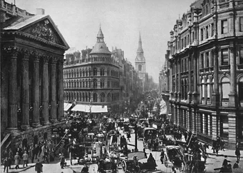 La Mansion House y Cheapside, c. 1896