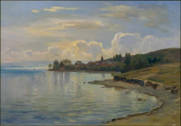 Paisaje del lago Lemán en la costa de Saboya (en francés, Paysage lémanique de la côte de Savoie)