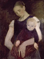 Campesina y niño de Moro