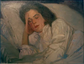 Retrato de Alexandra dormida