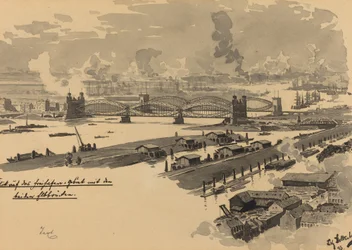 Puerto libre con los puentes del Elba