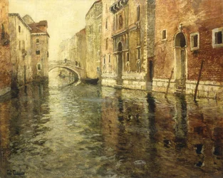 Una escena de canal veneciano
