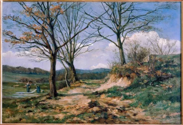 Paisaje de Taunus con lavanderas