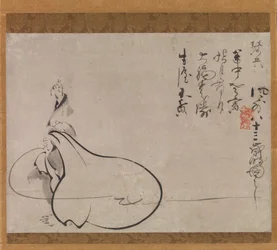Hotei señalando la luna