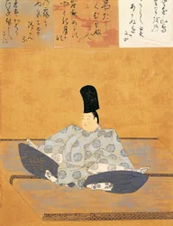 Retrato del Emperador Go-Toba, atribuido a Fujiwara no Nobuzane (1176 o ca 1177-1265), Japón, civilización japonesa
